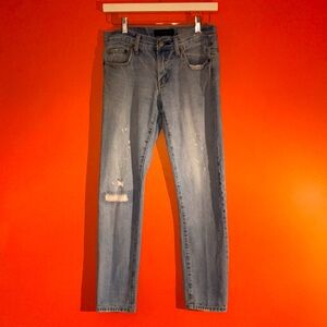 Aeropostale Juniors/Women’s 5 Pocket Slim Straight Leg Blue Denim Jeans 27/28